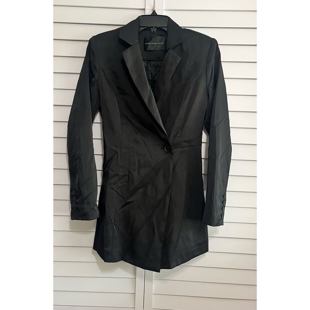 NWT Endless Rose Blazer Romper Black Size XS